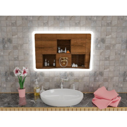 Зеркало с мягкой интерьерной подсветкой для ванной комнаты Катани 170х80 см