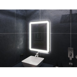 Зеркало с подсветкой для ванной комнаты Вияна 70х100 см